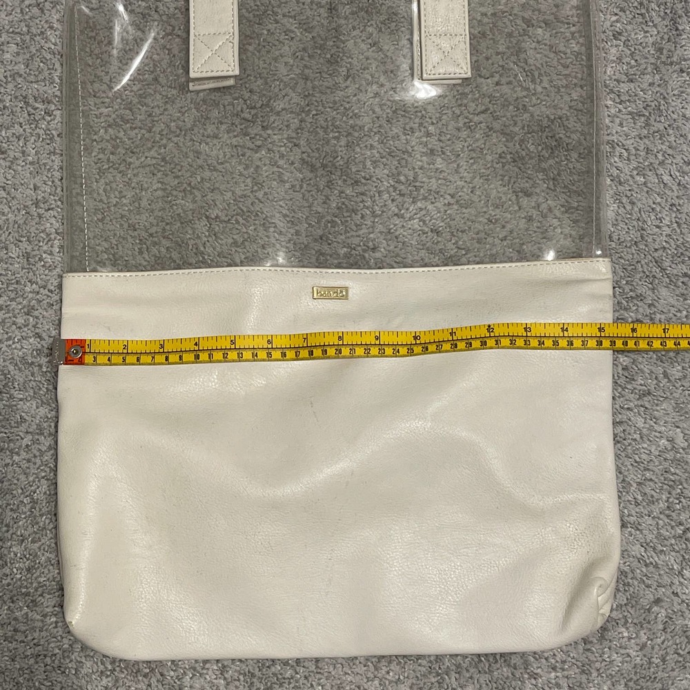 Ban.Do Peekaboo White and‎ Clear Large Tote 15" x 18" x 2" Pre-owned - Picture 5 of 7